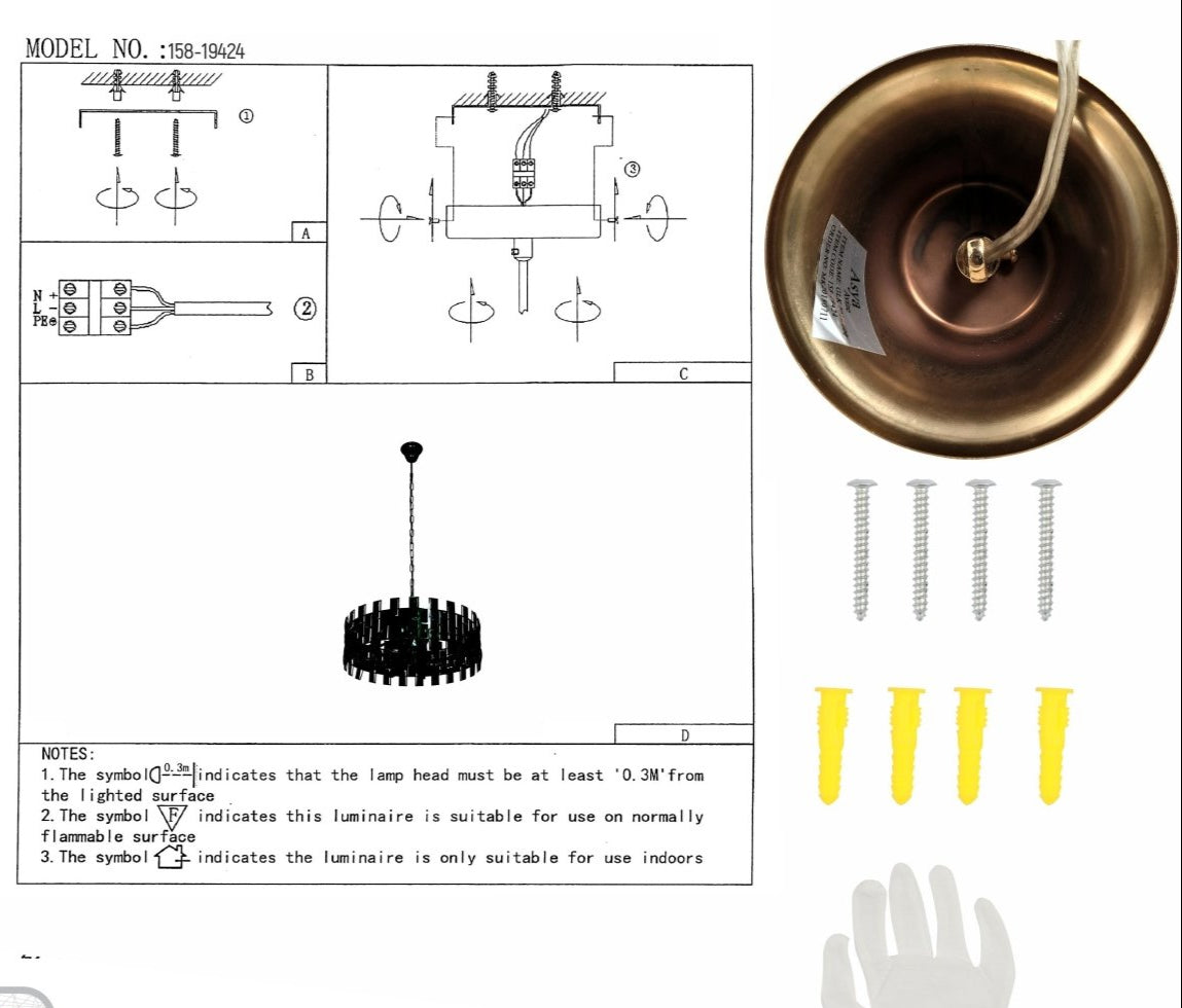 User manual for Coffin Stone Gold Metal Castle Crystal Island Chandelier Ceiling Light with 8xE14 Fitting | TEKLED 158-19424