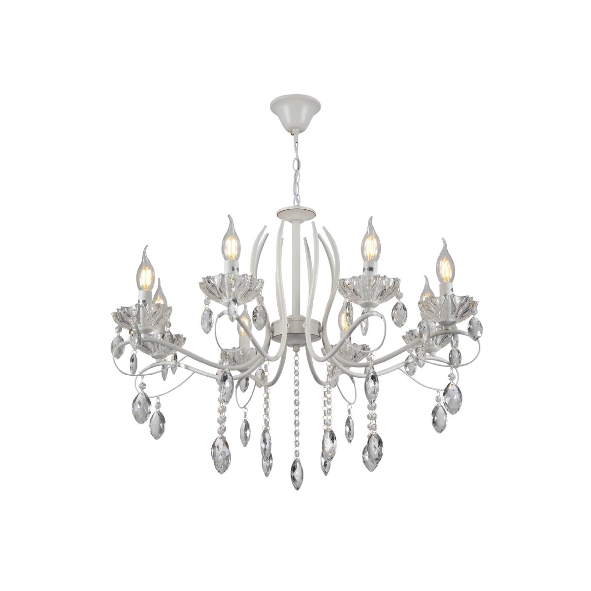 Main image of Tabitha Mediterranean Elegant Transitional Elizabeth Style Crystal Chandelier Ceiling Light E14 | TEKLED 159-17708