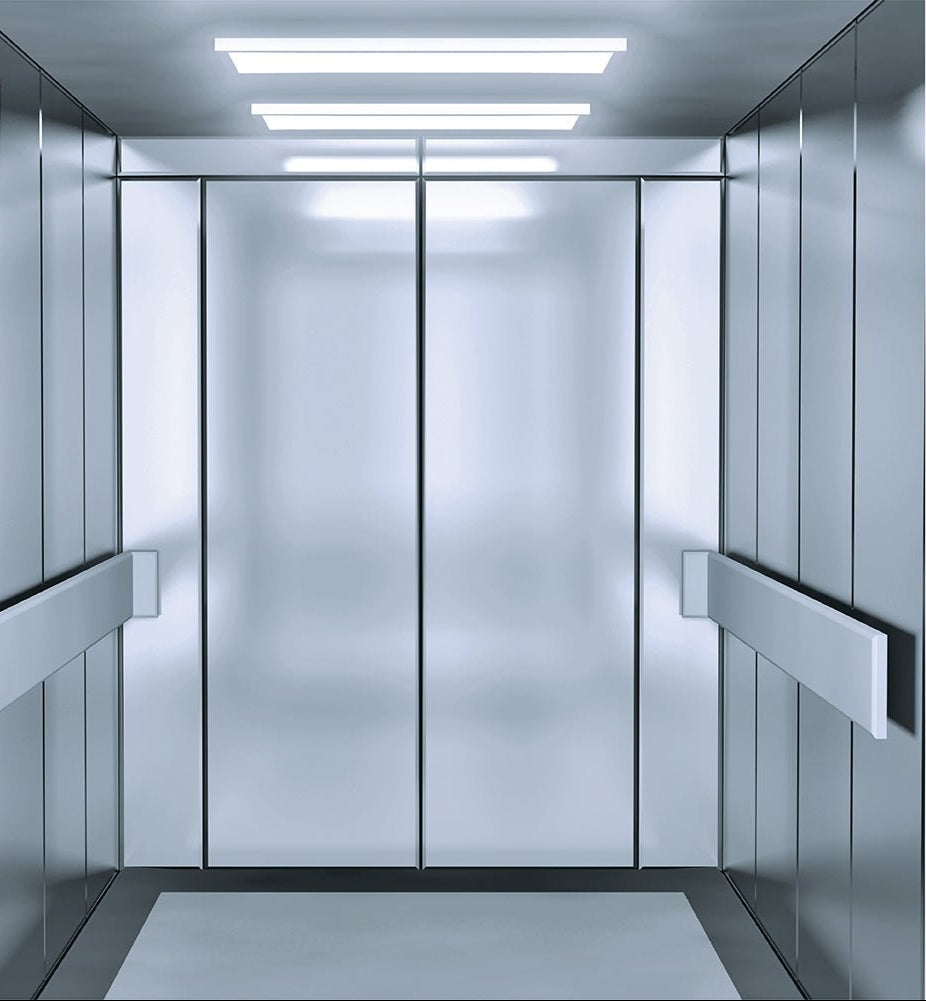 LED Backlit Panel Light 38W 3800Lm 6500K Cool Daylight 600x600 2x2ft Non-Flickering in use in elevator