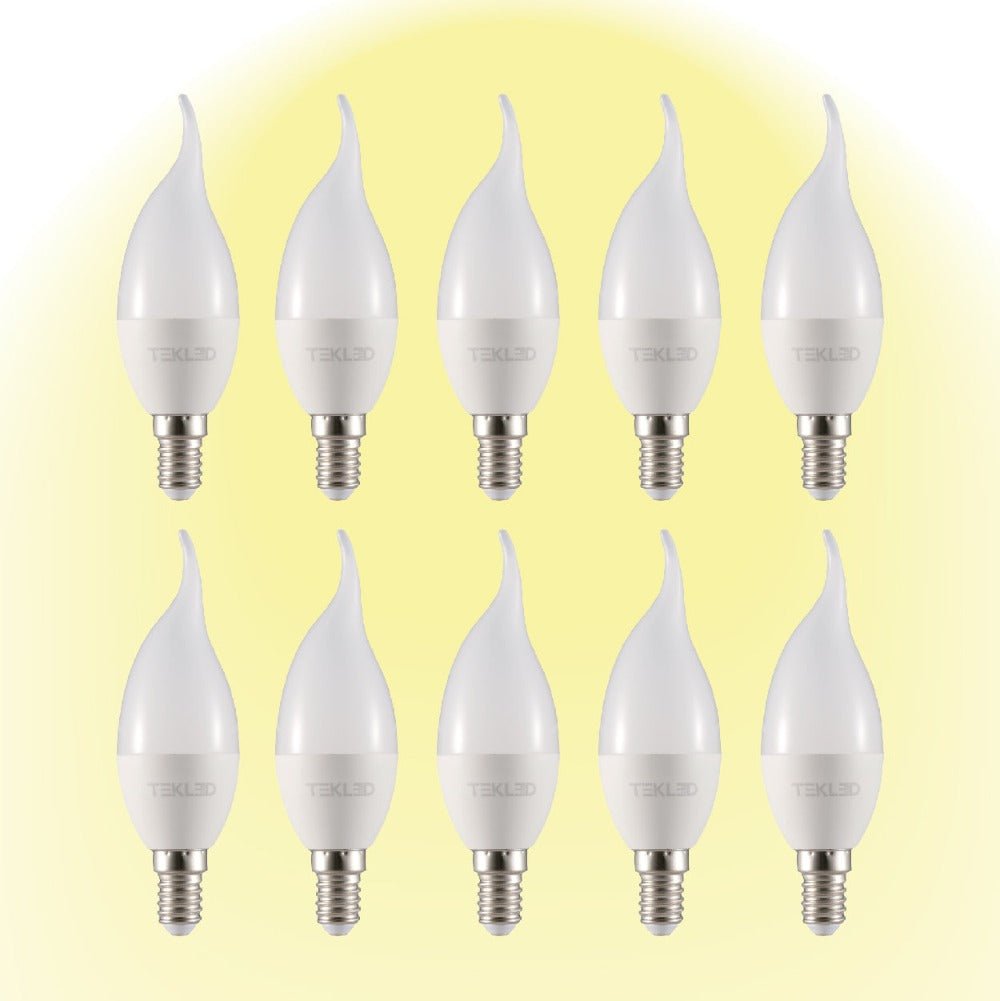 10 pack candle bulb e14 2700k warm white