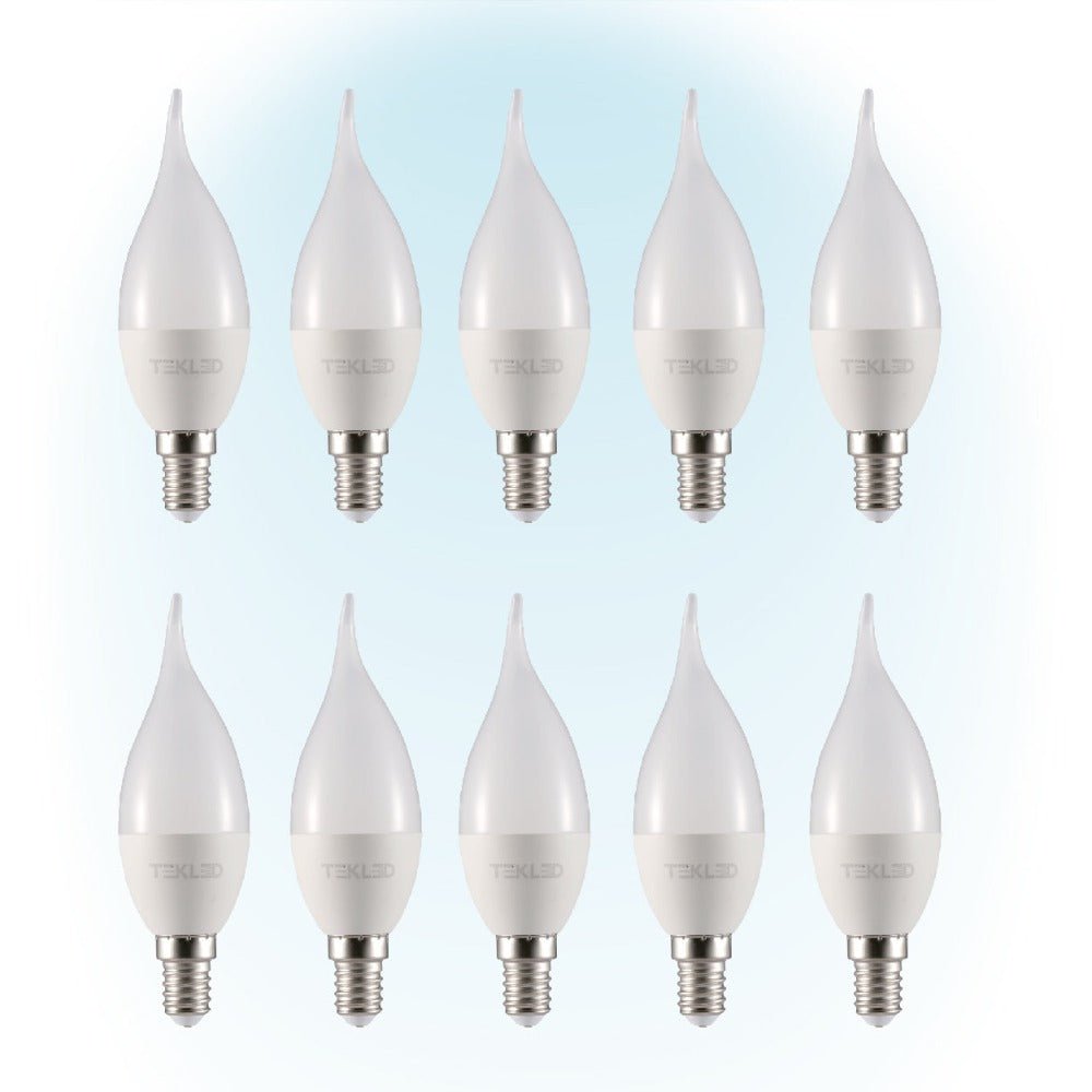 10 pack candle bulb e14 6000k cool daylight