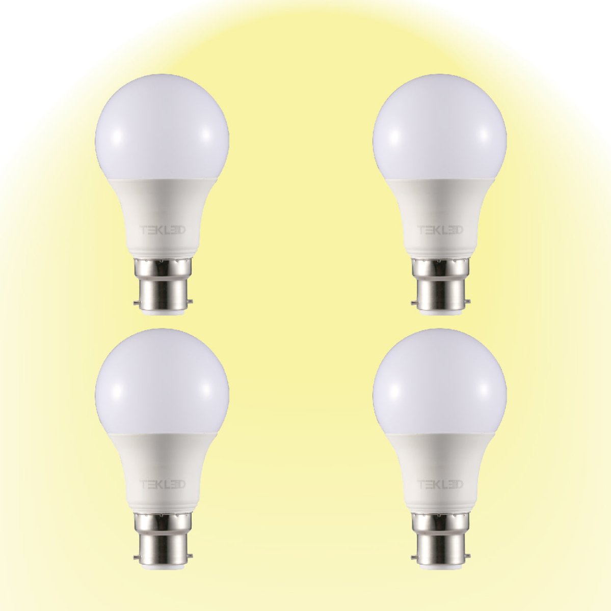 Leo LED GLS Bulb A60 Dimmable B22 Bayonet Cap 2700K Warm White 7 W Pack of 4 527-156204