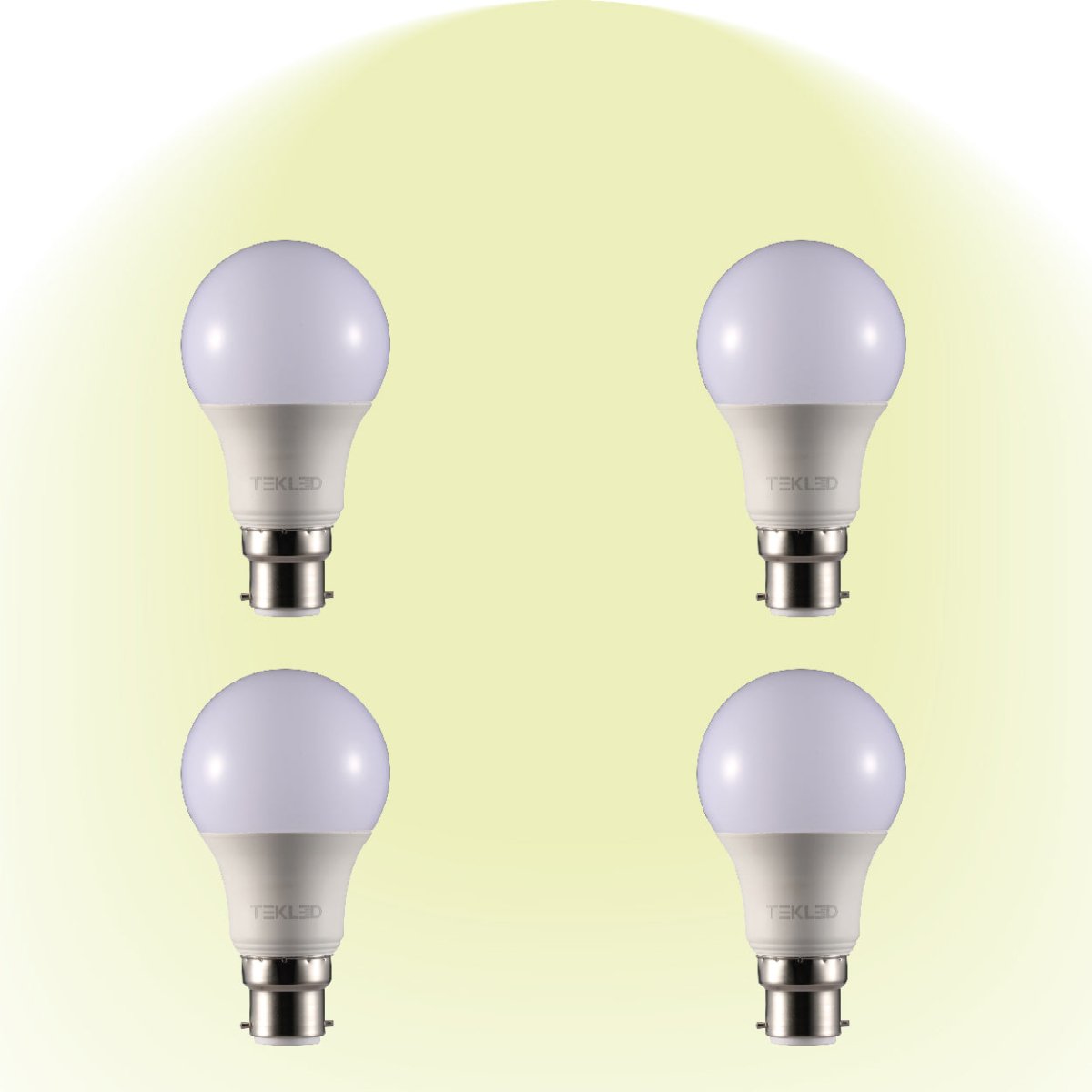 Leo LED GLS Bulb A60 Dimmable B22 Bayonet Cap 4000K Cool White 7 W Pack of 4 527-156224