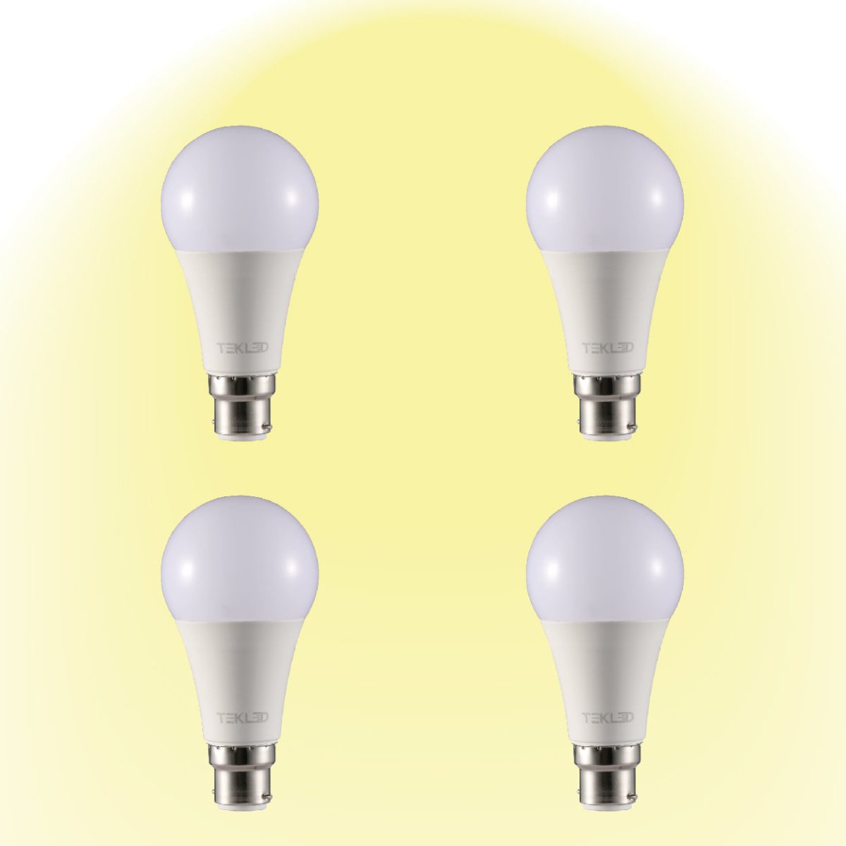 Leo LED GLS Bulb A60 Dimmable B22 Bayonet Cap 2700K Warm White 9 W Pack of 4 527-156284