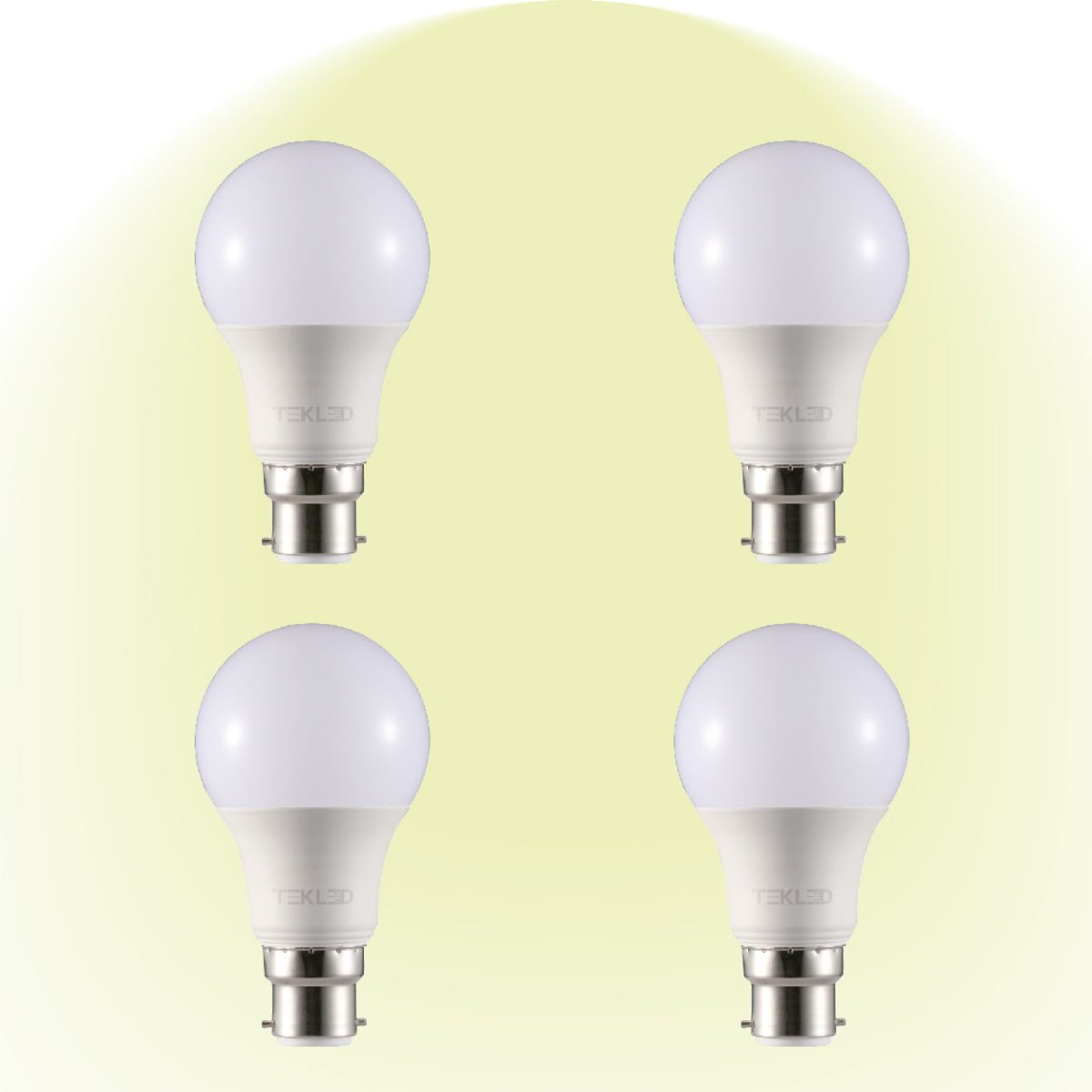 Leo LED GLS Bulb A60 Dimmable B22 Bayonet Cap 4000K Cool White 9 W Pack of 4 527-156304