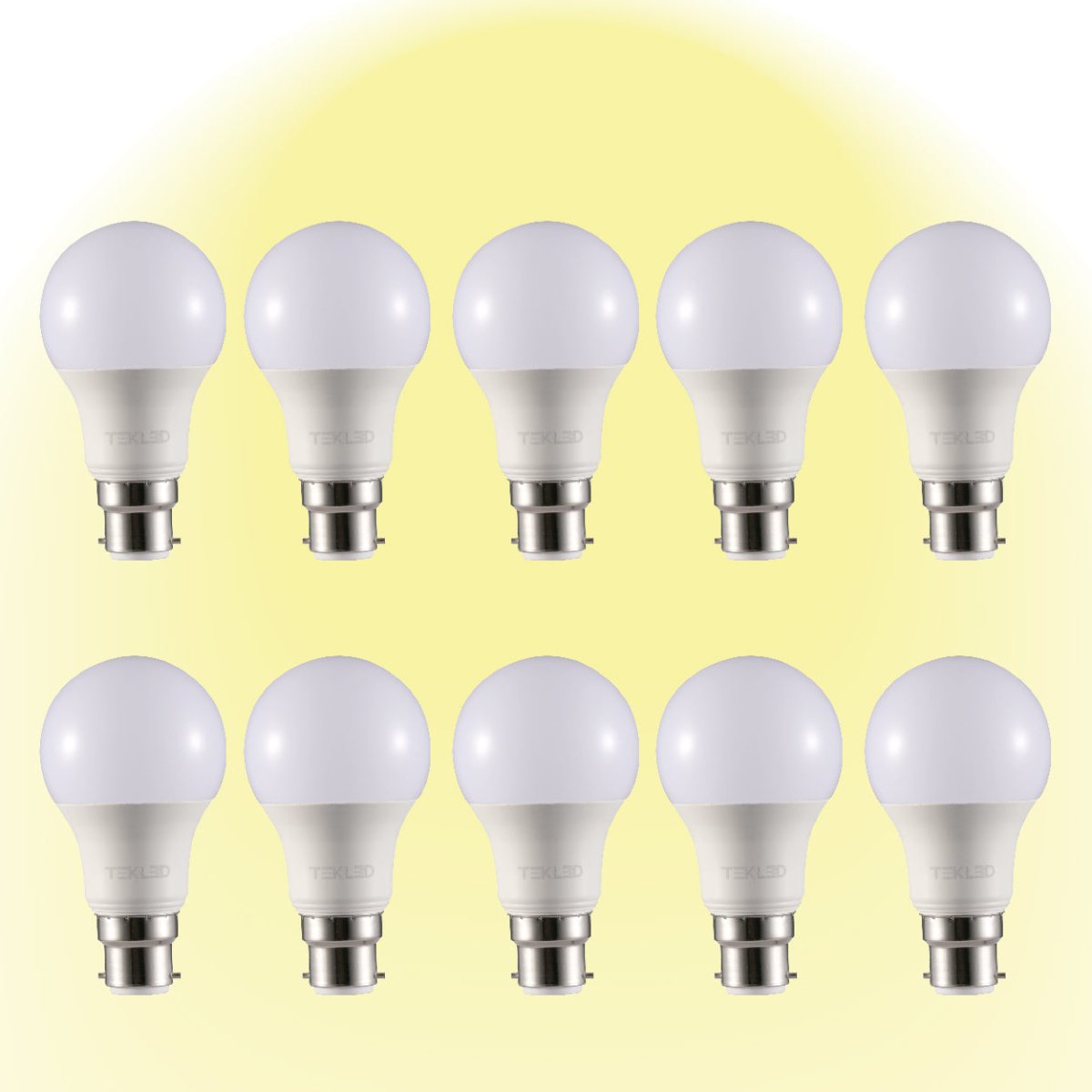 Leo LED GLS Bulb A60 B22 Bayonet Cap 2700K Warm White 7 W Pack of 10 527-15650