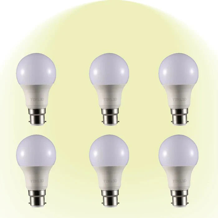 Leo LED GLS Bulb A60 B22 Bayonet Cap 4000K Cool White 7 W Pack of 6 527-15652