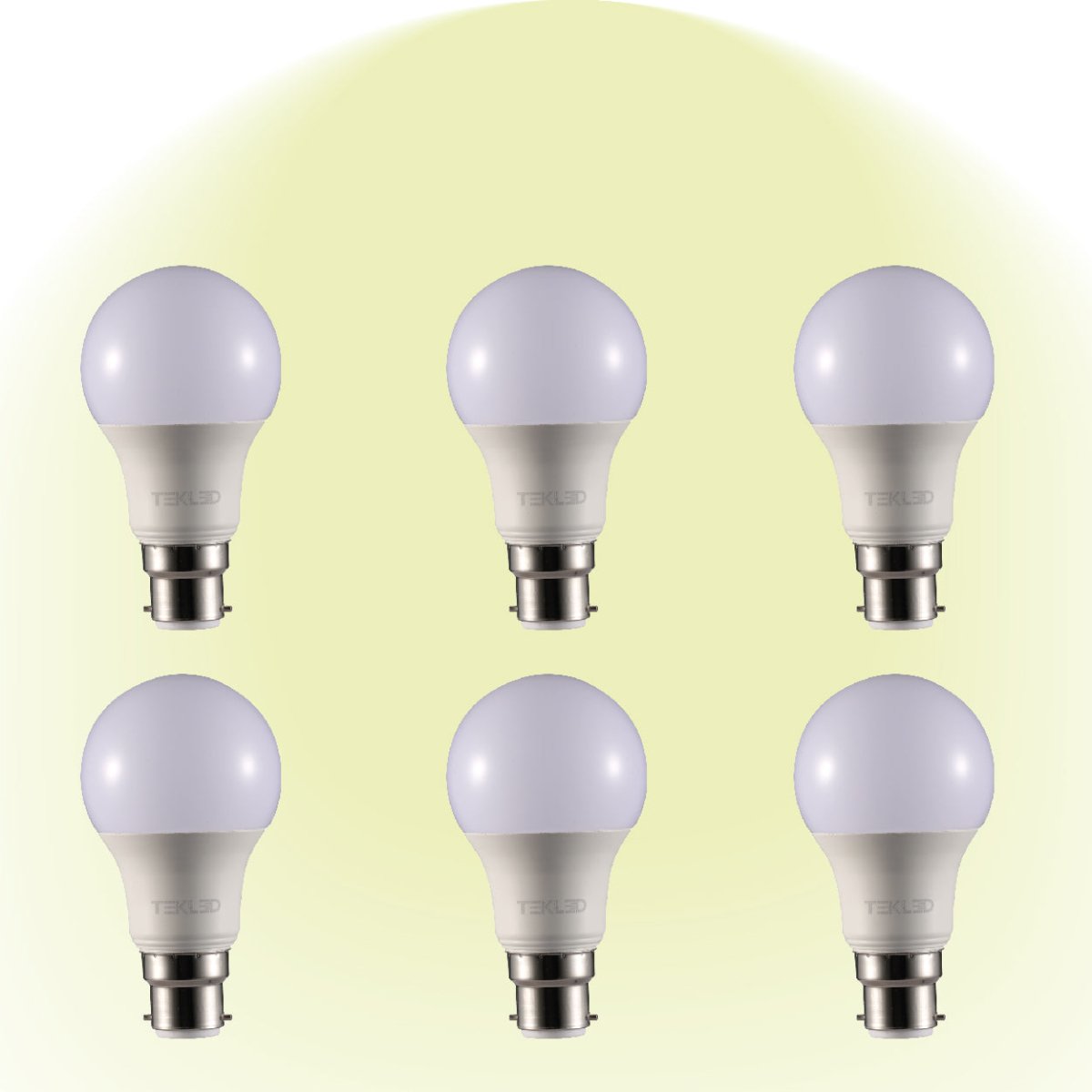 Leo LED GLS Bulb A60 B22 Bayonet Cap 4000K Cool White 9 W Pack of 6 527-15668