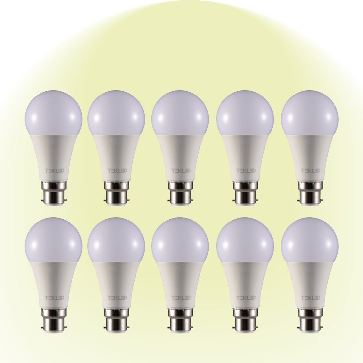 Leo LED GLS Bulb A60 B22 Bayonet Cap 4000K Cool White 15 W Pack of 10 527-15702