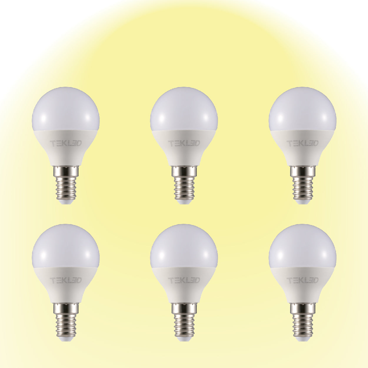 3000K warm white Canes LED Golf Ball Bulb P45 Dimmable E14 Small Edison Screw 6W 6 pack