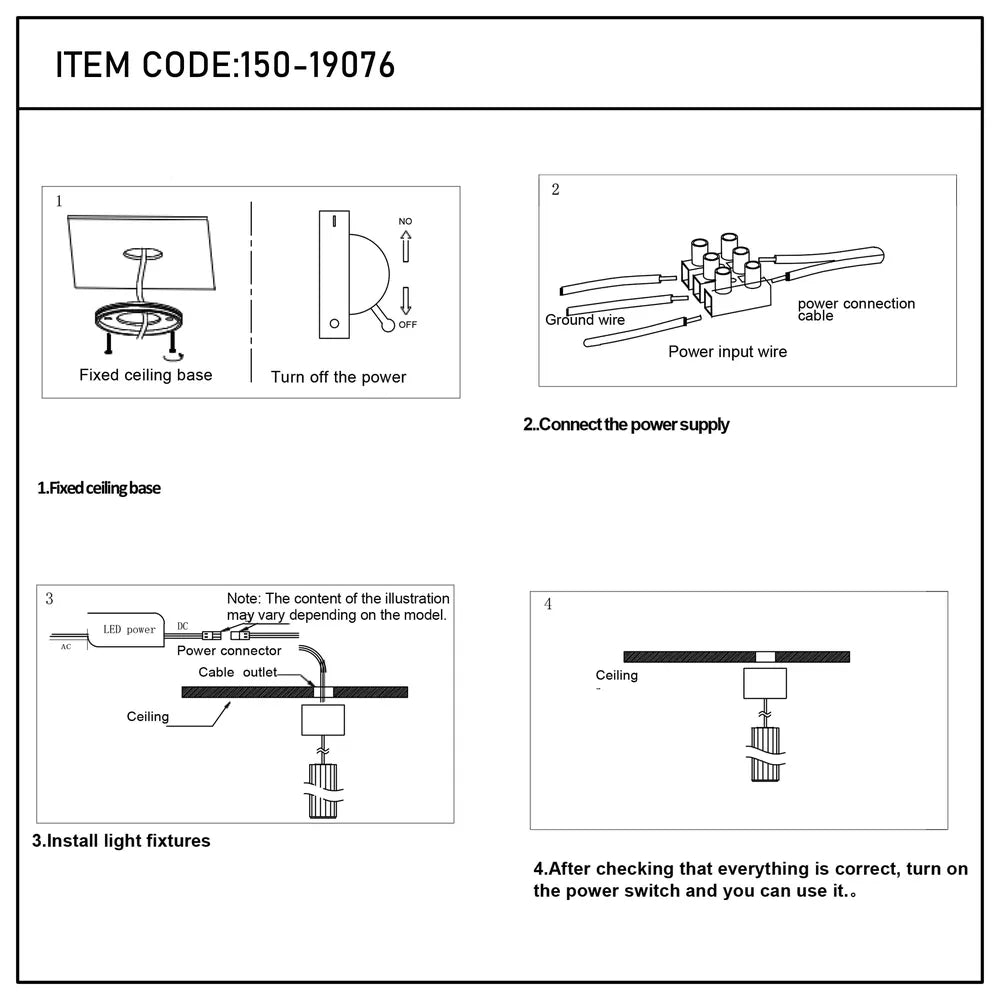 User manual for Acorn LED Pendant Downlight with Cove Lighting Effect 10W Warm White-150-19076