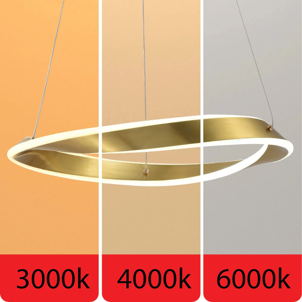 Details of Artistic Arc LED Pendant Light | Full Bent Ring Design | Contemporary Elegance Ceiling Light | TEKLED 159-17938