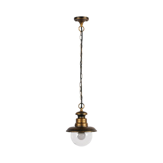 Artu Outdoor Pendant Lamp E27 Black With Golden 1