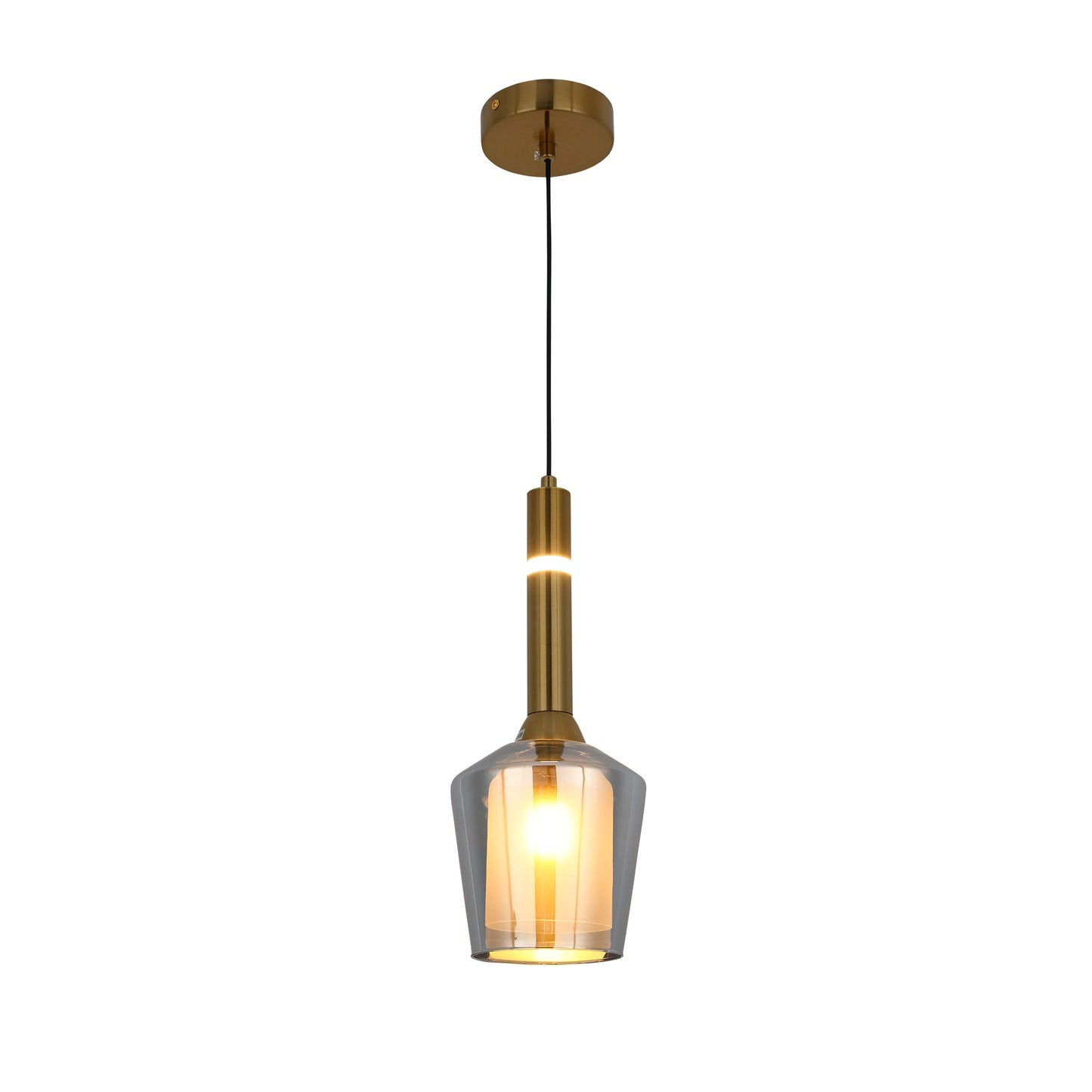 Aurora Hybrid Gold Accent Cluster Pendant Light