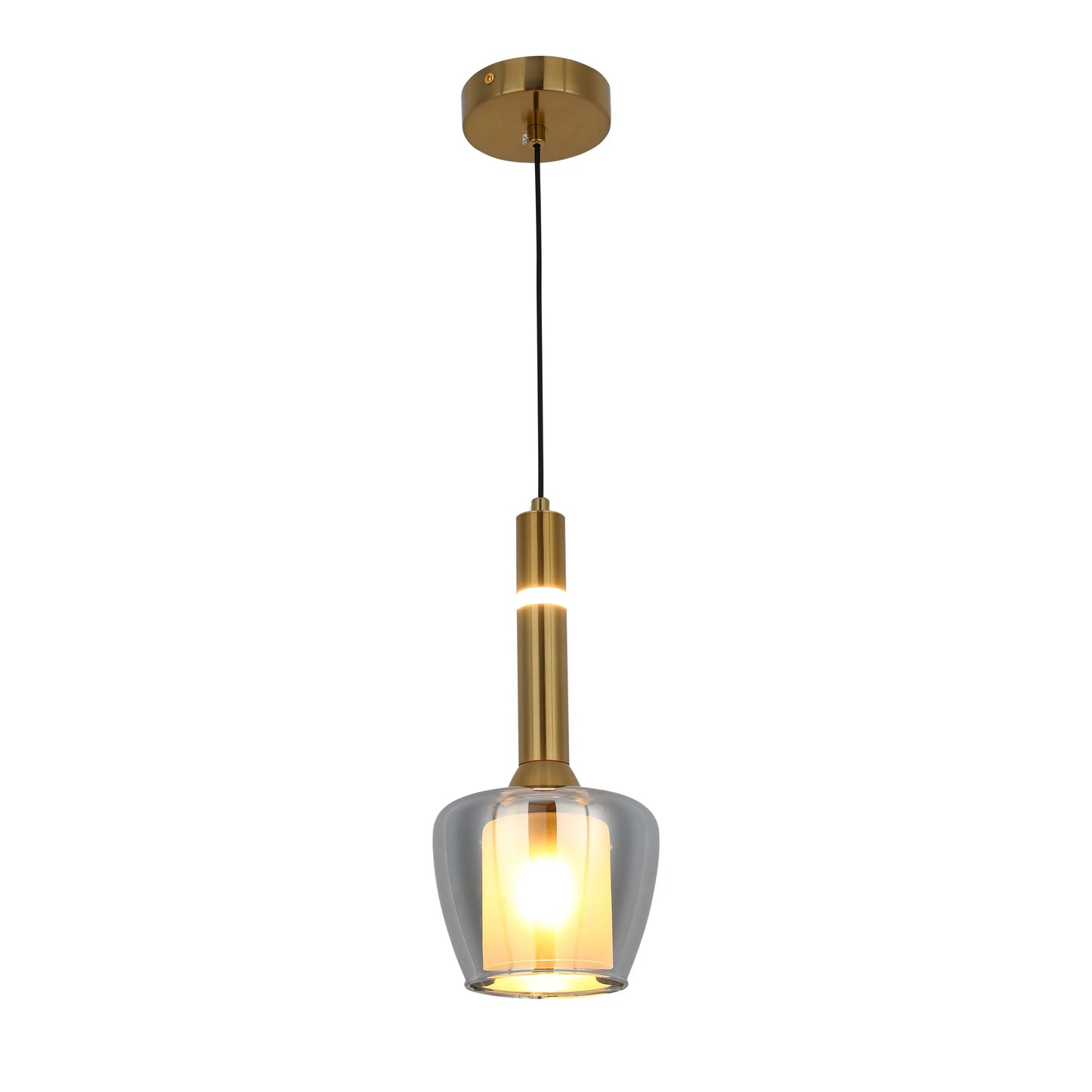 Aurora Hybrid Gold Accent Cluster Pendant Light