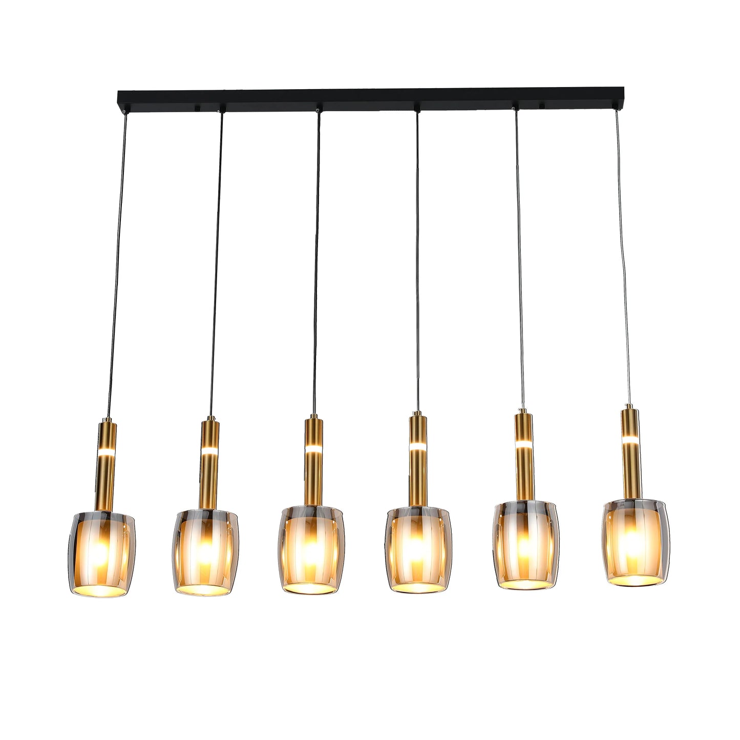 Aurora Hybrid Gold Accent Cluster Pendant Light