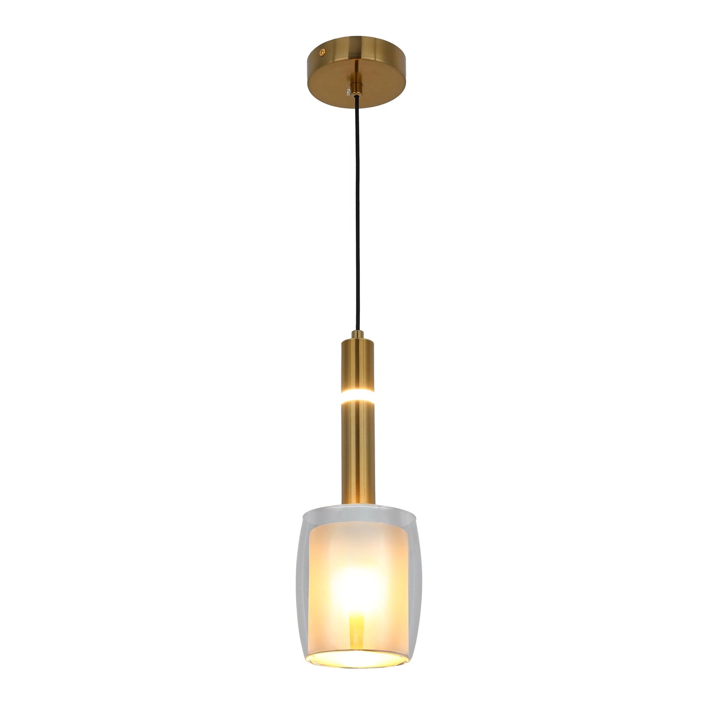 Aurora Hybrid Gold Accent Cluster Pendant Light