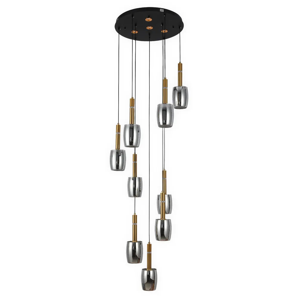 Modern Ceiling Light TEKLED Aurora Hybrid Gold Accent Cluster Pendant Light-Default Title-159-18312