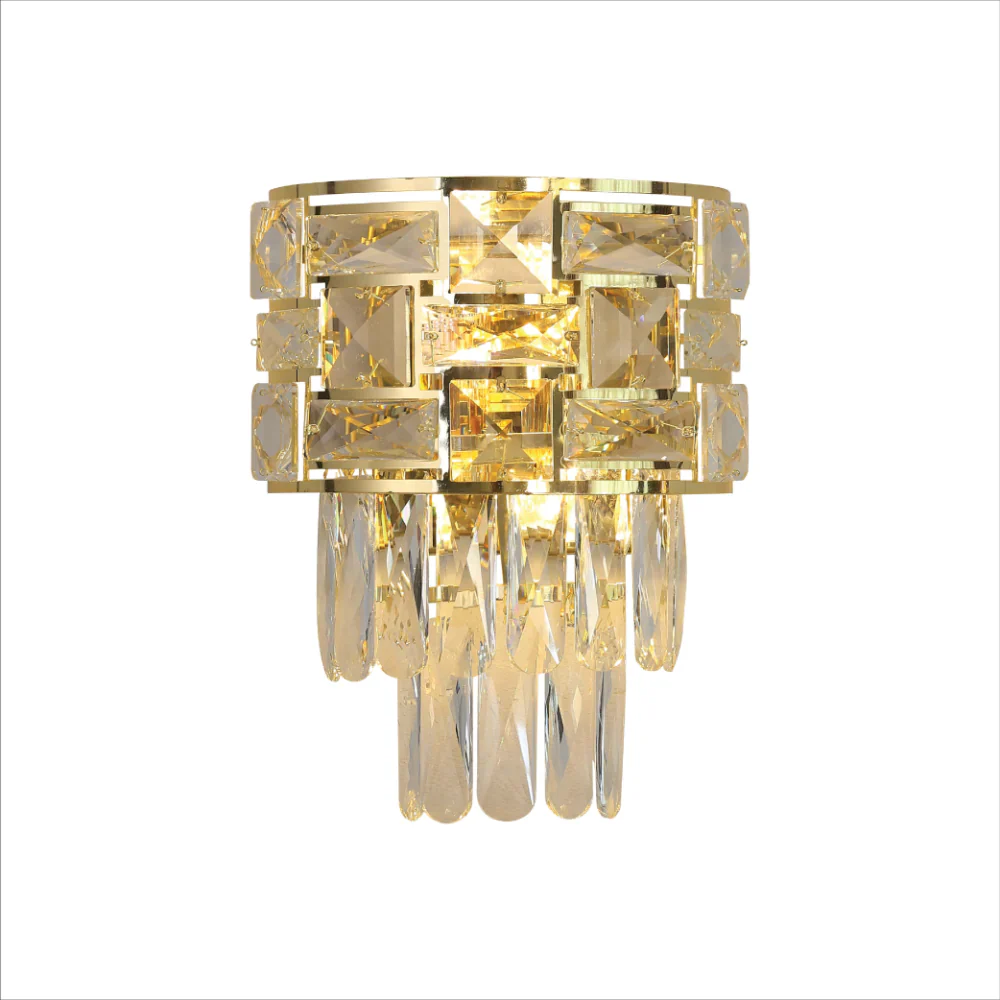 Main image of Basketweave Crystal Chandelier Wall Light | TEKLED 151-19726