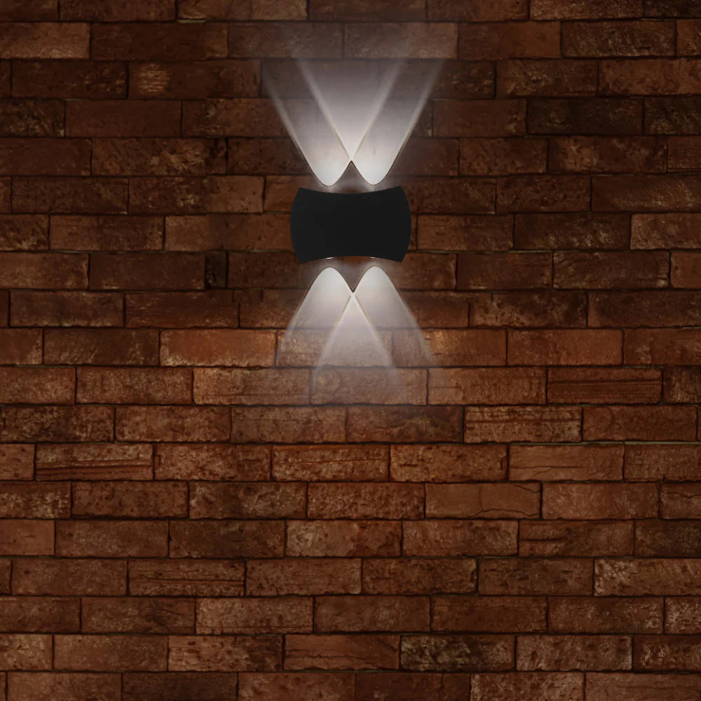 Black Up Down Outdoor Modern LED Wall Light 4000K 7