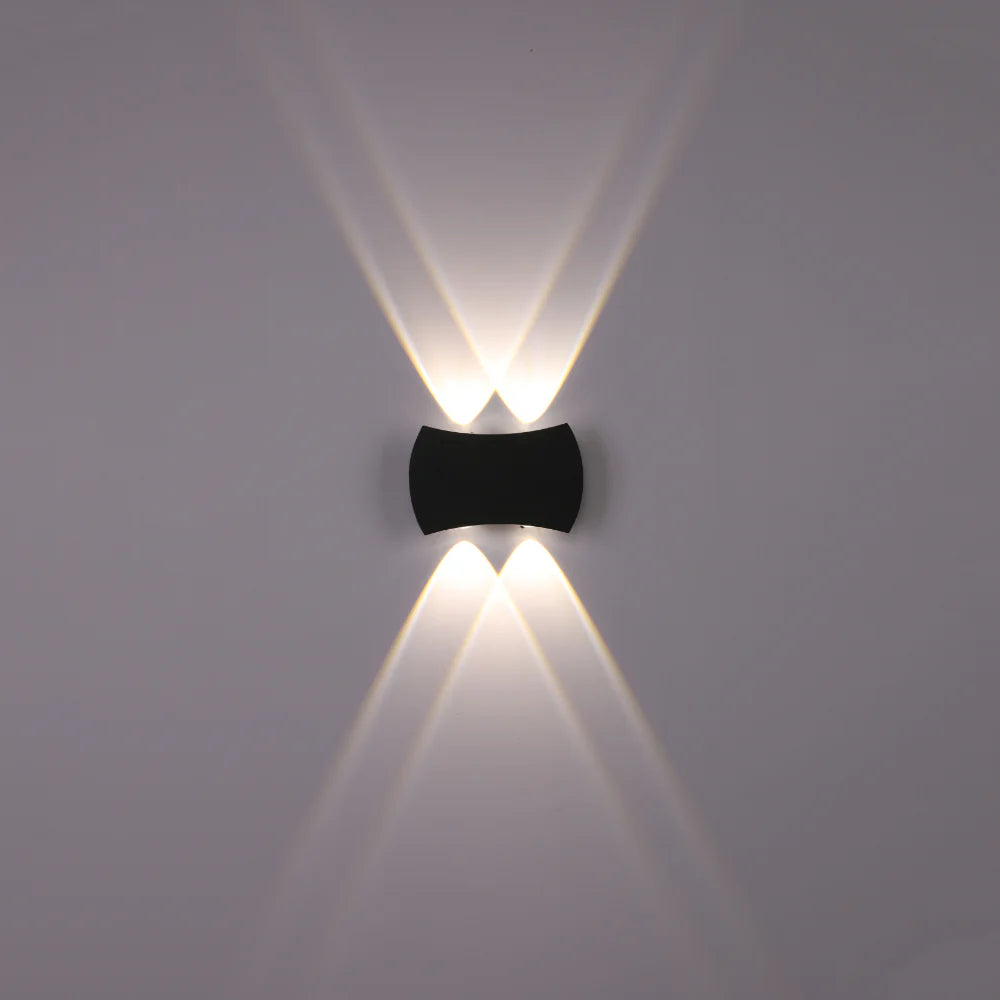 Black Up Down Outdoor Modern LED Wall Light 4000K 10