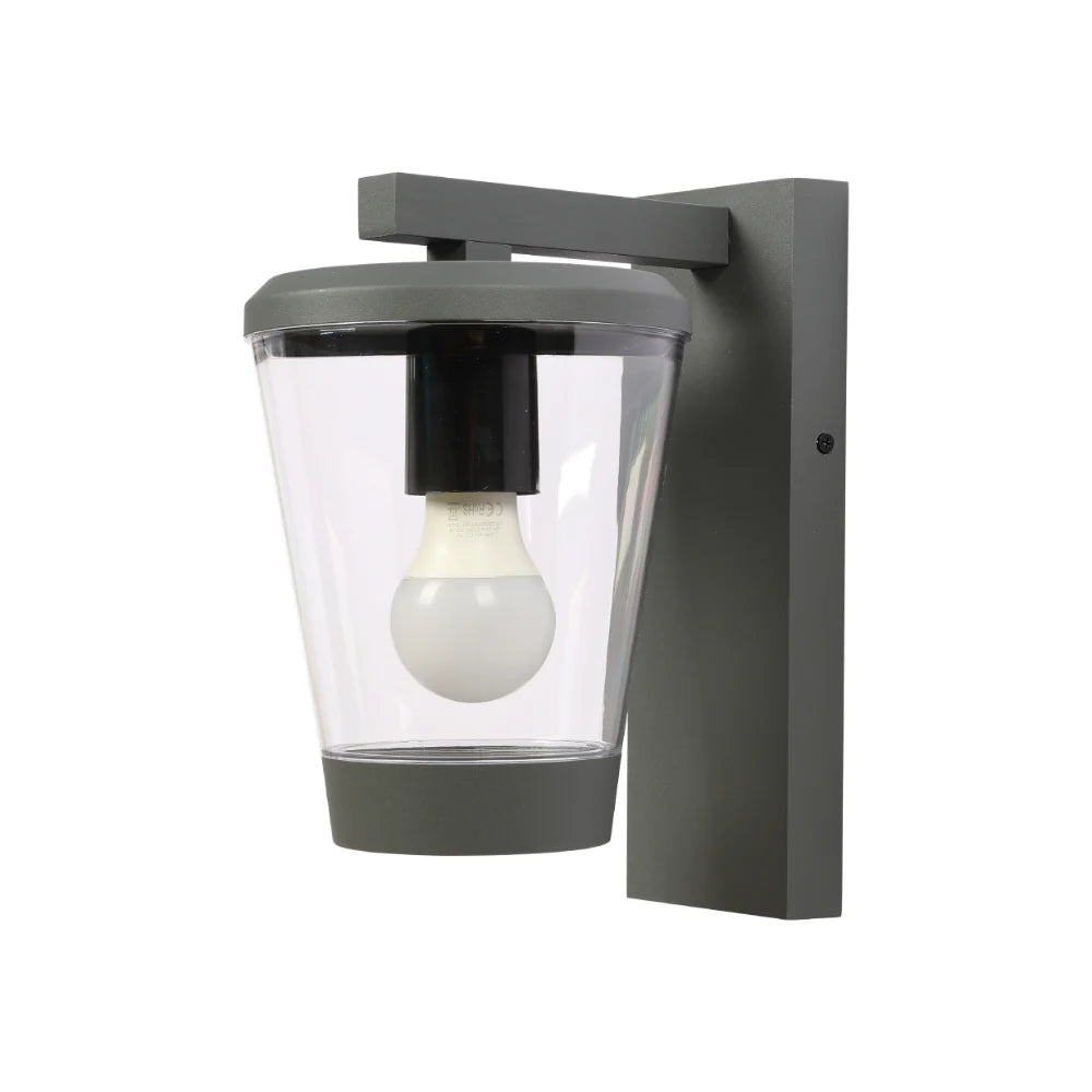 Cavado Modern Outdoor Lantern Wall Light E27 Dark Grey 1