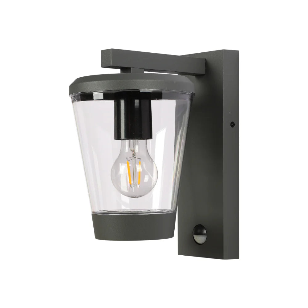 Cavado Modern Outdoor Lantern Wall Light E27 Dark Grey 3