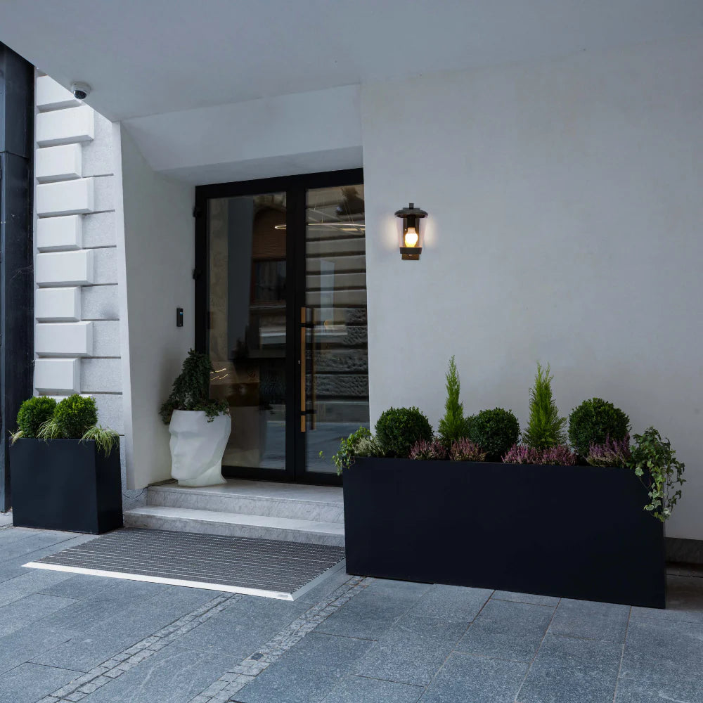 Cavado Modern Outdoor Lantern Wall Light E27 Dark Grey 5