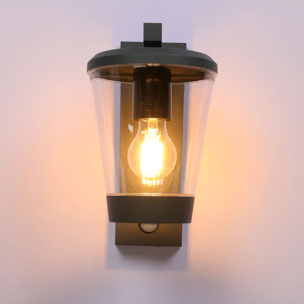 Cavado Modern Outdoor Lantern Wall Light E27 Dark Grey 2