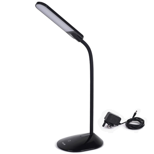 Erdy Goose Neck Black LED Desk Lamp with adaptor