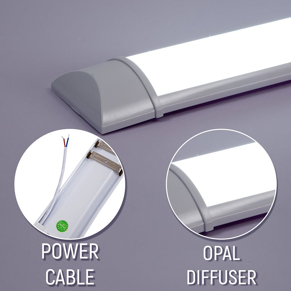 Detailed images of LED Surface Mounted Linear Fitting 18W 6500K Cool Daylight IP20 60cm 2ft