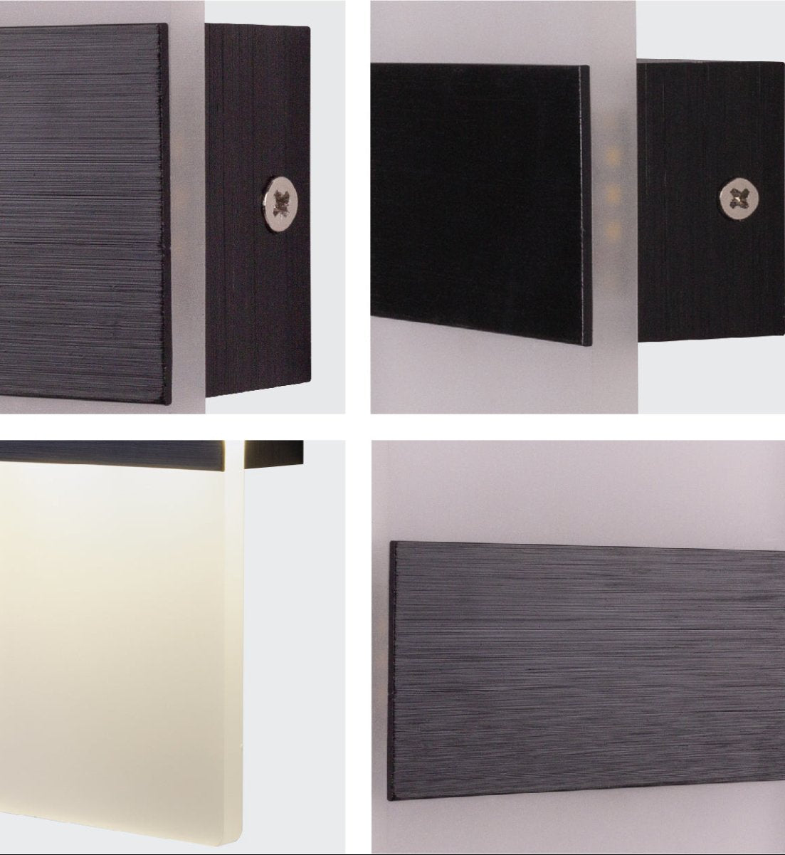 Detailed shots of LED Dark Wood Metal Acrylic Wall Light 4W Cool White 4000K | TEKLED 151-19622