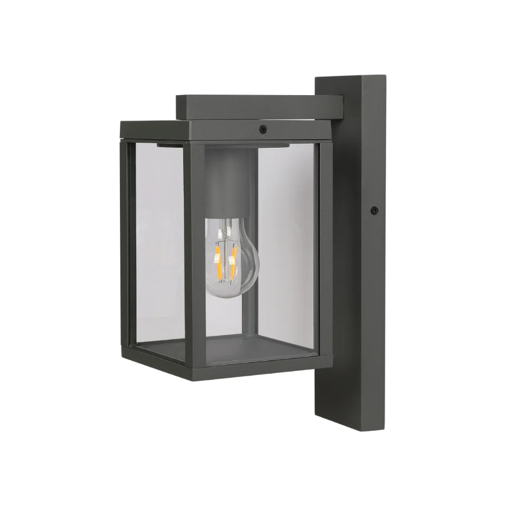 Ferda Outdoor Lantern Wall Light E27 Dark Grey 1