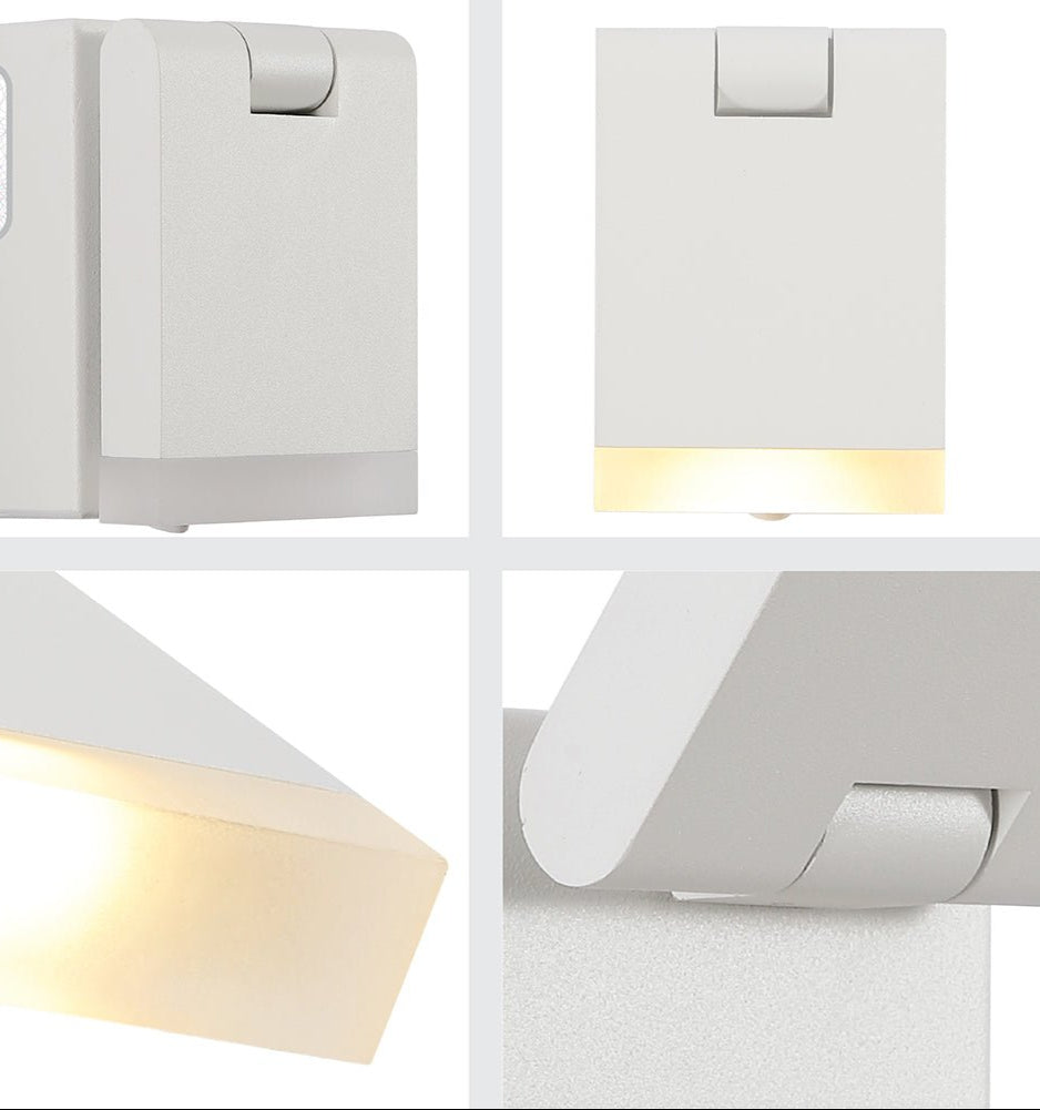 Detailed captures of Flat White Aluminium LED Swing Wall Light 5W Warm White