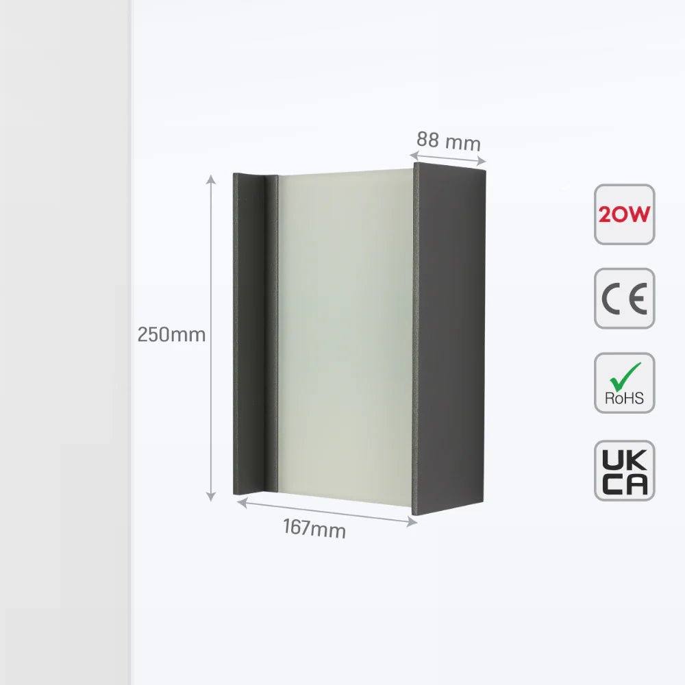 Frammed LED Outdoor Wall Light 20W 4000K 5