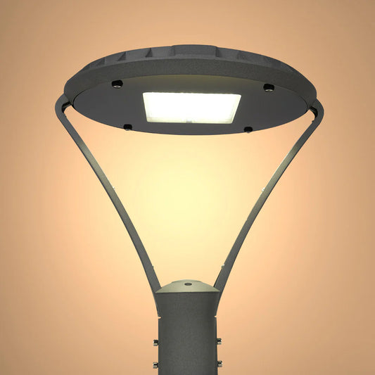 LED Ataman Lamp Post Top Light 50W 4000K Cool White IP65 Dark Grey 1