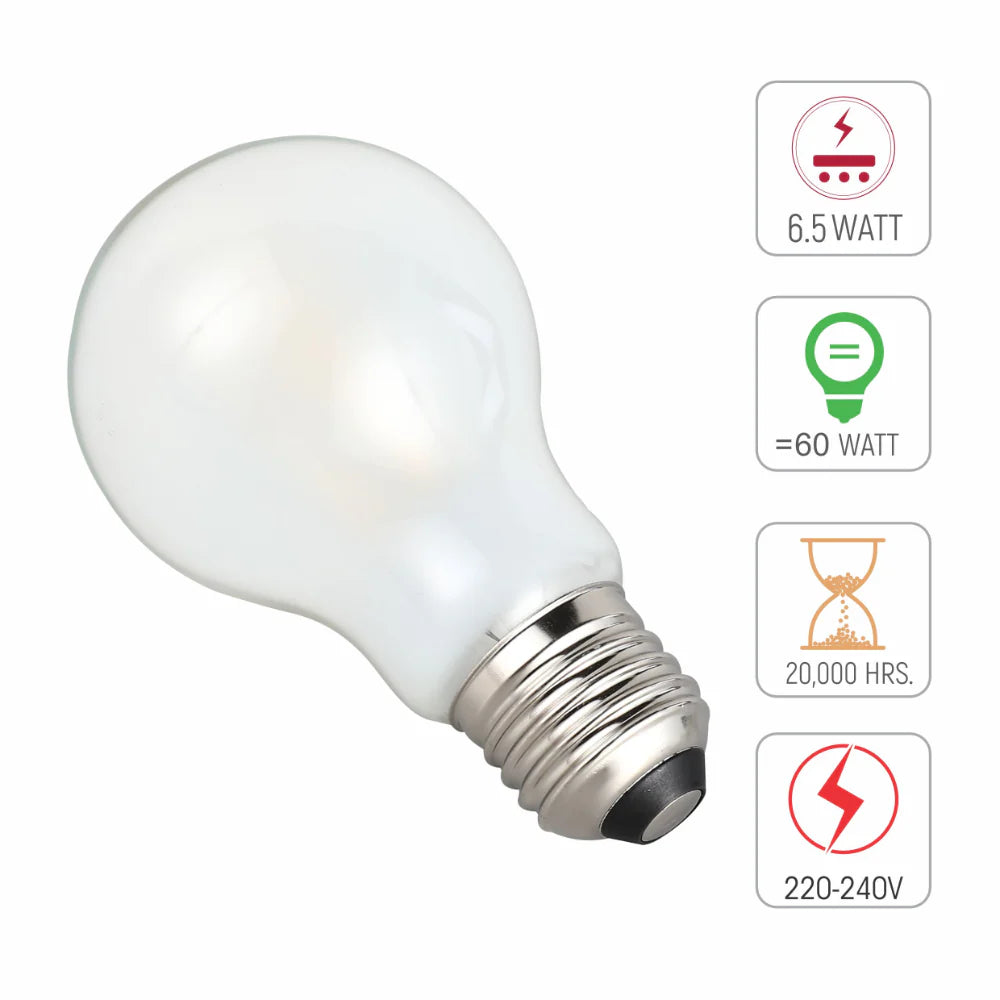 LED Bulb A60 GLS E27 Frosted Glass Pack of 4 8