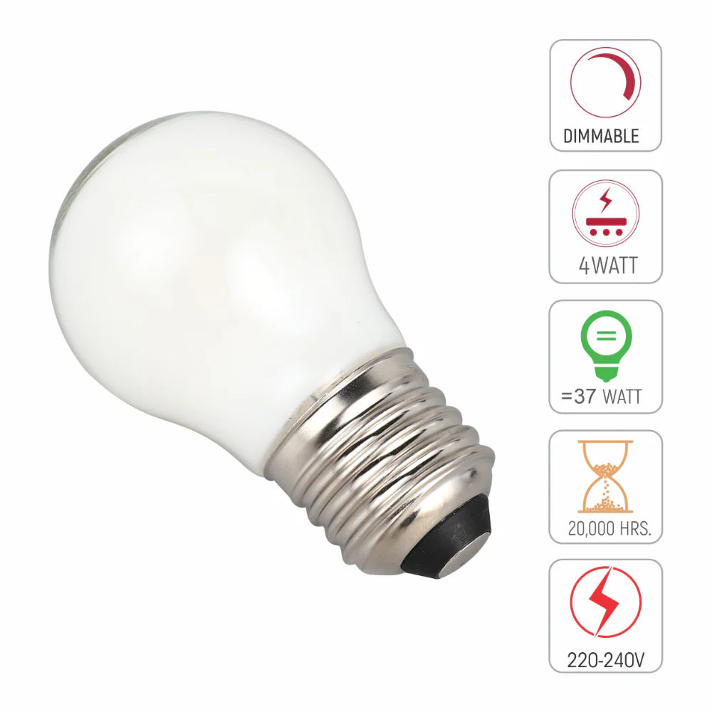 Technical specs of Pack of 4 Dimmable Golf Ball E27 4W 4000K Milky Glass  LED Bulb