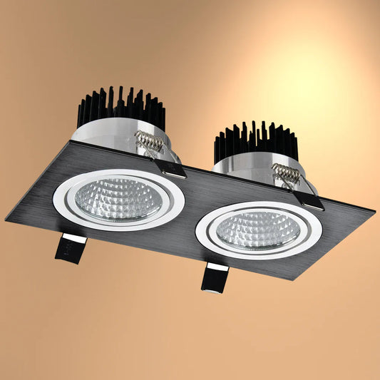 LED Tilt Recessed Rectangle Downlight 2 Way IP20 CRI90 1