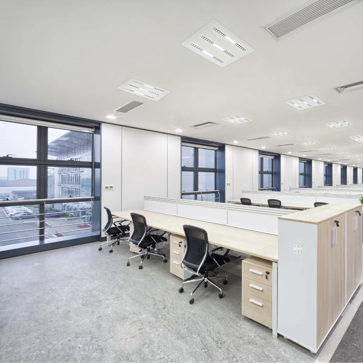 Where to use LuminEssence OfficePro Anti Glare Laser and Opal LED Panel Light 40W 4000lm Low UGR 600x600 3CCT 165-015061