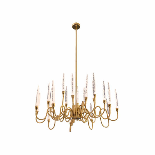 Main image of Candle French Mediterranean  Tiered Gold Finishing Chandelier Ceiling Light with 20xG4 | TEKLED 159-17518