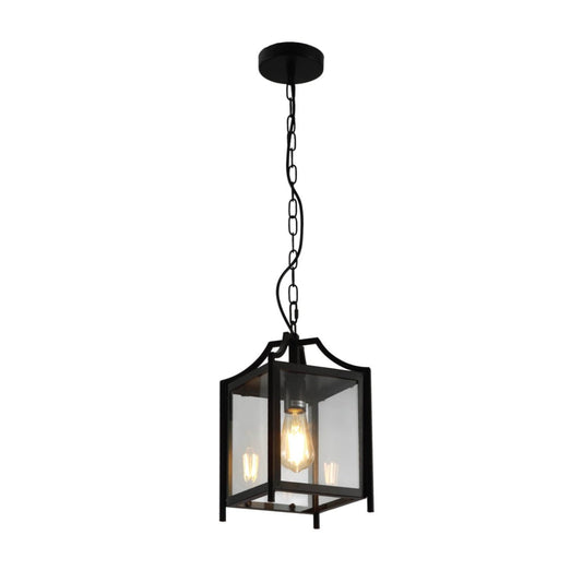 Main image of Cube Retro Traditional Lantern Pendant Ceiling Light with E27 | TEKLED 159-17868