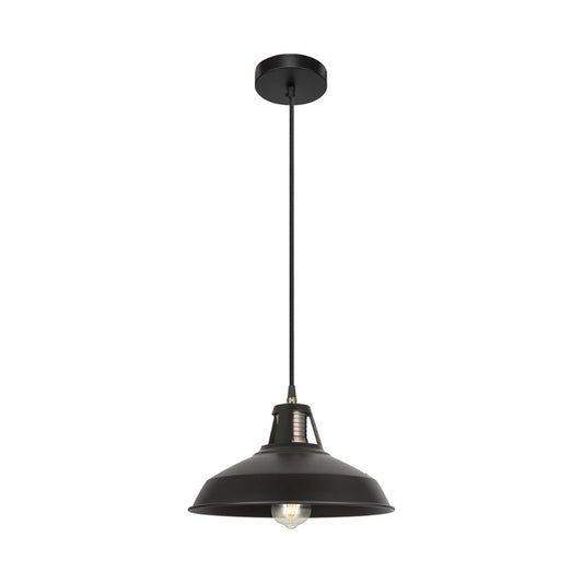 Main image of Black Metal Step Pendant Ceiling Light with E27 | TEKLED 150-15034