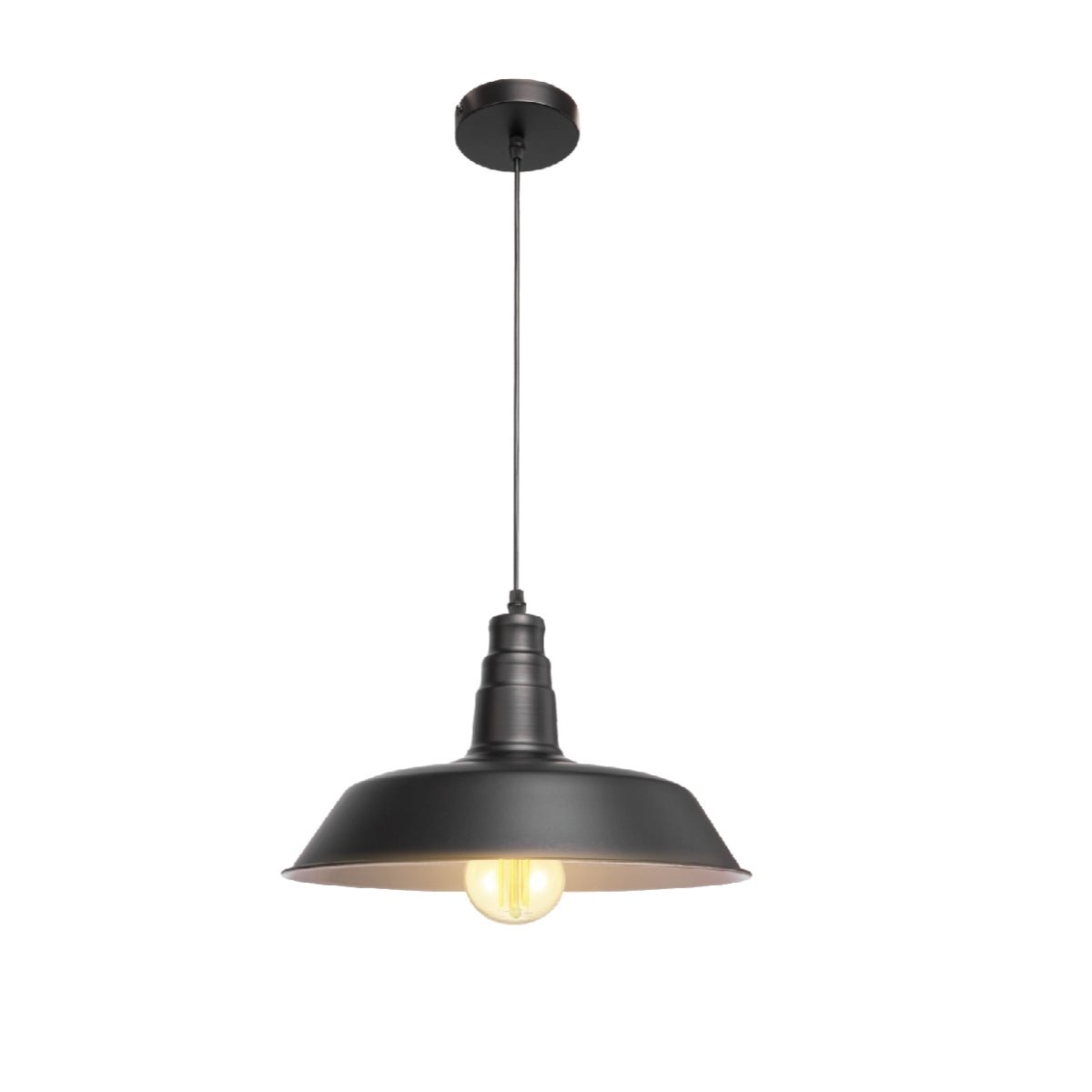 Main image of Black-White Metal Step Pendant Ceiling Light with E27 |  150-15040