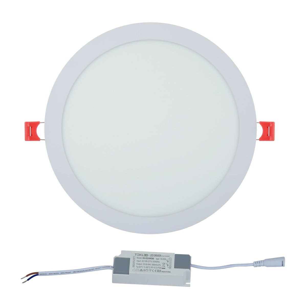 Downlight Led Round Slim Panel Light 24W 3000K Warm White D300Mm's main image.