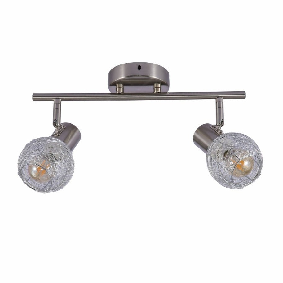 Silver Nest Matte Nickel Body Semi Flush Ceiling Light 2Xe14's main image.