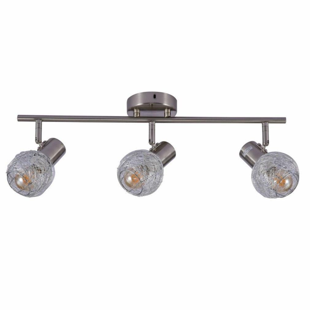 Silver Nest Matte Nickel Body Semi Flush Ceiling Light 3Xe14's main image.