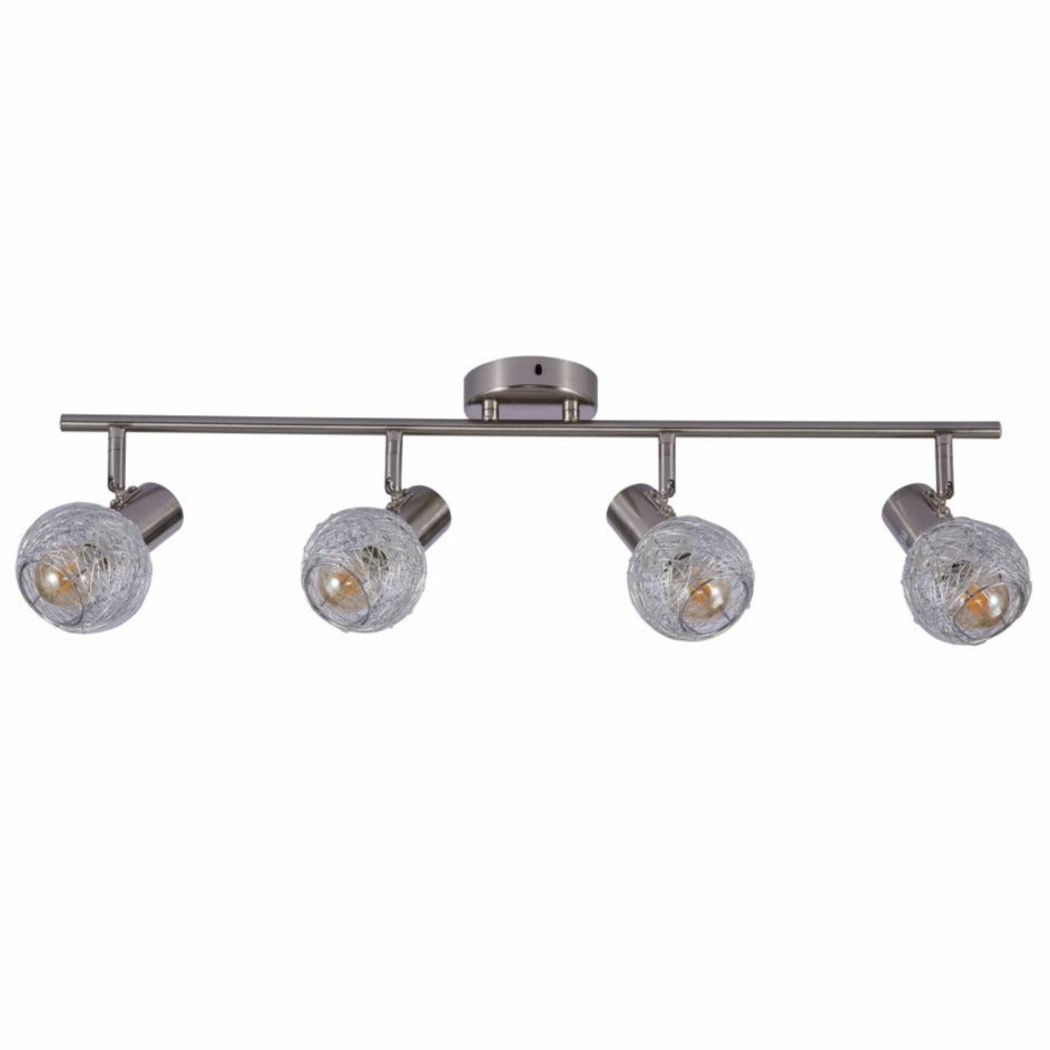 Silver Nest Matte Nickel Body Semi Flush Ceiling Light 4Xe14's main image.