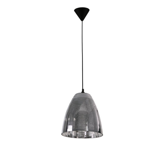 Main image of Jupiter Chrome Cone Glass Pendant Ceiling Light with E27 Fitting | TEKLED 158-19772