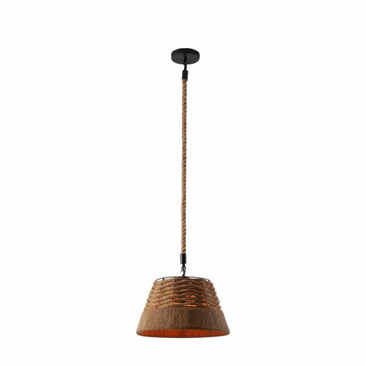 Main image of Farmhouse Rustic Metal Body Hemp Rope Shade Pendant Ceiling Light with E27 | TEKLED 150-18094